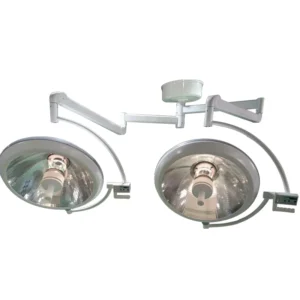 Dual 500W halogen bulbs in surgical light delivering 160,000 lux with ≥96 CRI color accuracy