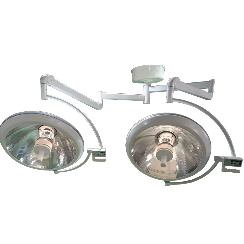 halogen-surgical-light-500w-dual-bulbs Dual 500W halogen bulbs in surgical light delivering 160,000 lux with ≥96 CRI color accuracy