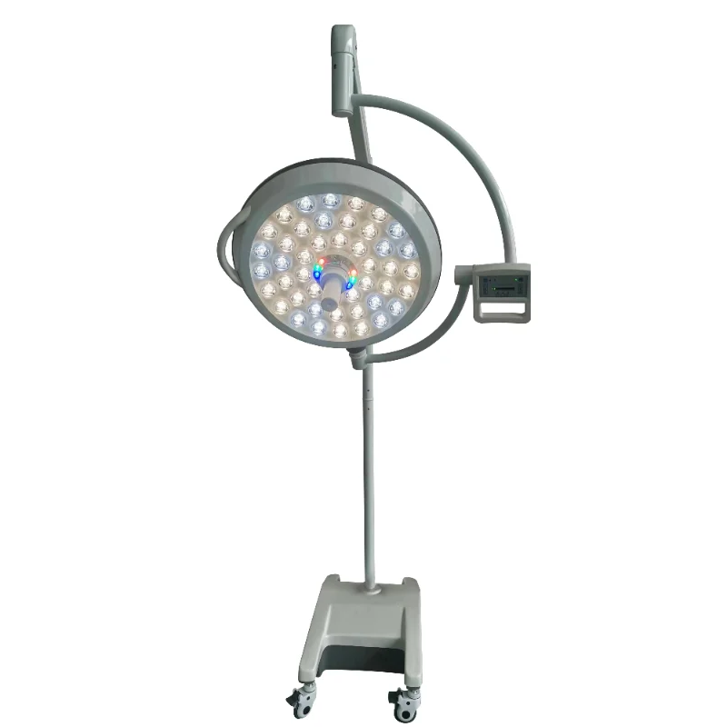 Mobile shadowless lamp with 160K lux Close-up of intuitive touch controls on a high-end surgical operating light