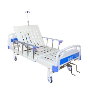 Safety Foldable Aluminum Guardrail on ABS Nursing Bed - Prevents Patient Falls