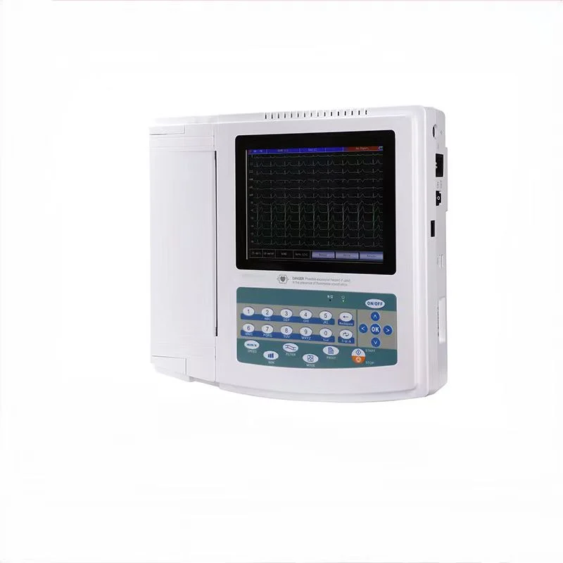 medical-ecg-touchscreen-interpretation 12-channel ECG device with full-color touchscreen and automatic interpretation