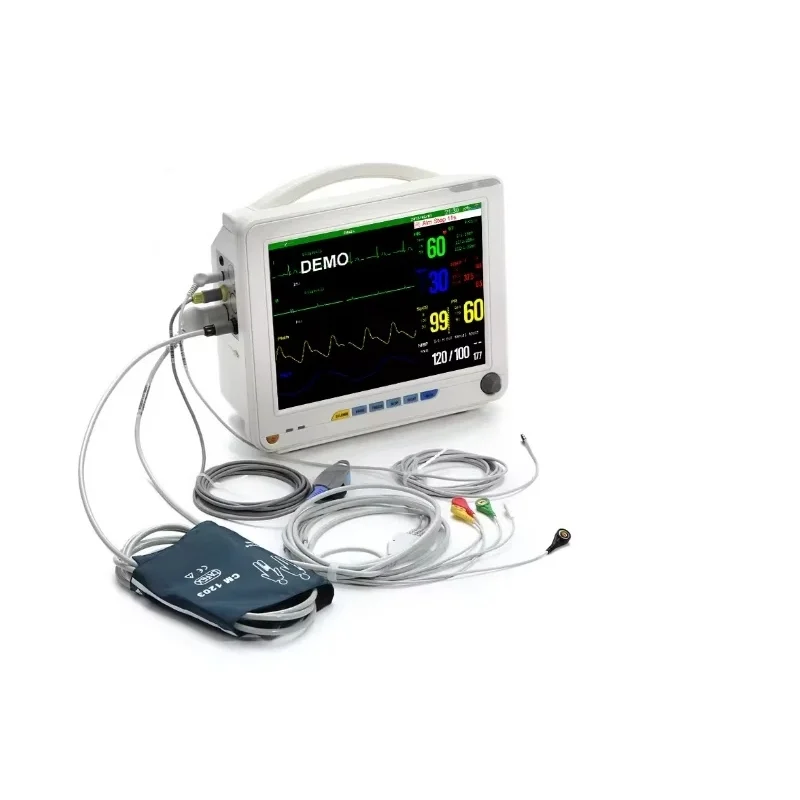 patient-monitor-12inch-tft-ecg-spo2-nibp-resp-temp 12.1-inch Medical Patient Monitor with ECG, SpO2, NIBP, RESP & TEMP Monitoring